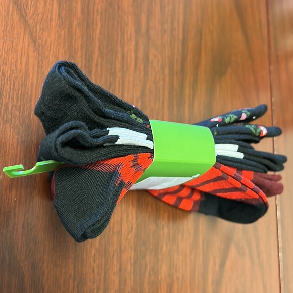 3 KATE SPADE Red Brown Stripe Floral Polka Dot Trouser Crew Socks NIP Holiday - Picture 7 of 12